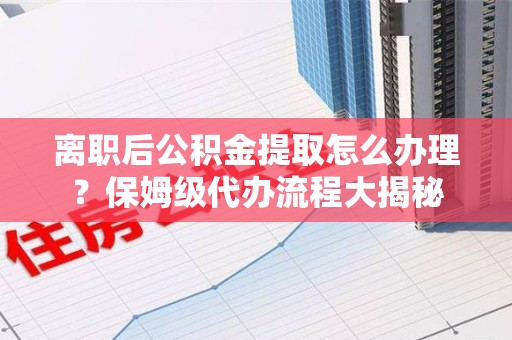 南安离职后公积金提取怎么办理?保姆级代办流程大揭秘 南安离职后公积金提取怎么办理?保姆级代办流程大揭秘