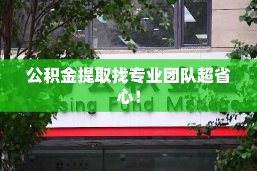 南安公积金提取找专业团队超省心！